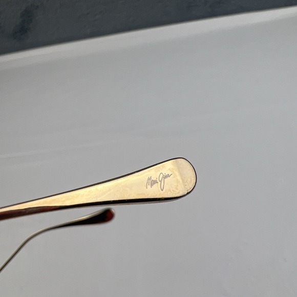 Maui Jim Gold Metal Frame Sunglasses with Brown Lenses - Picture 9 of 16